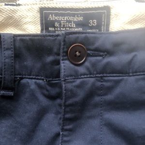 Abercrombie Men’s Chino Stretch Blue Shorts 9in-33